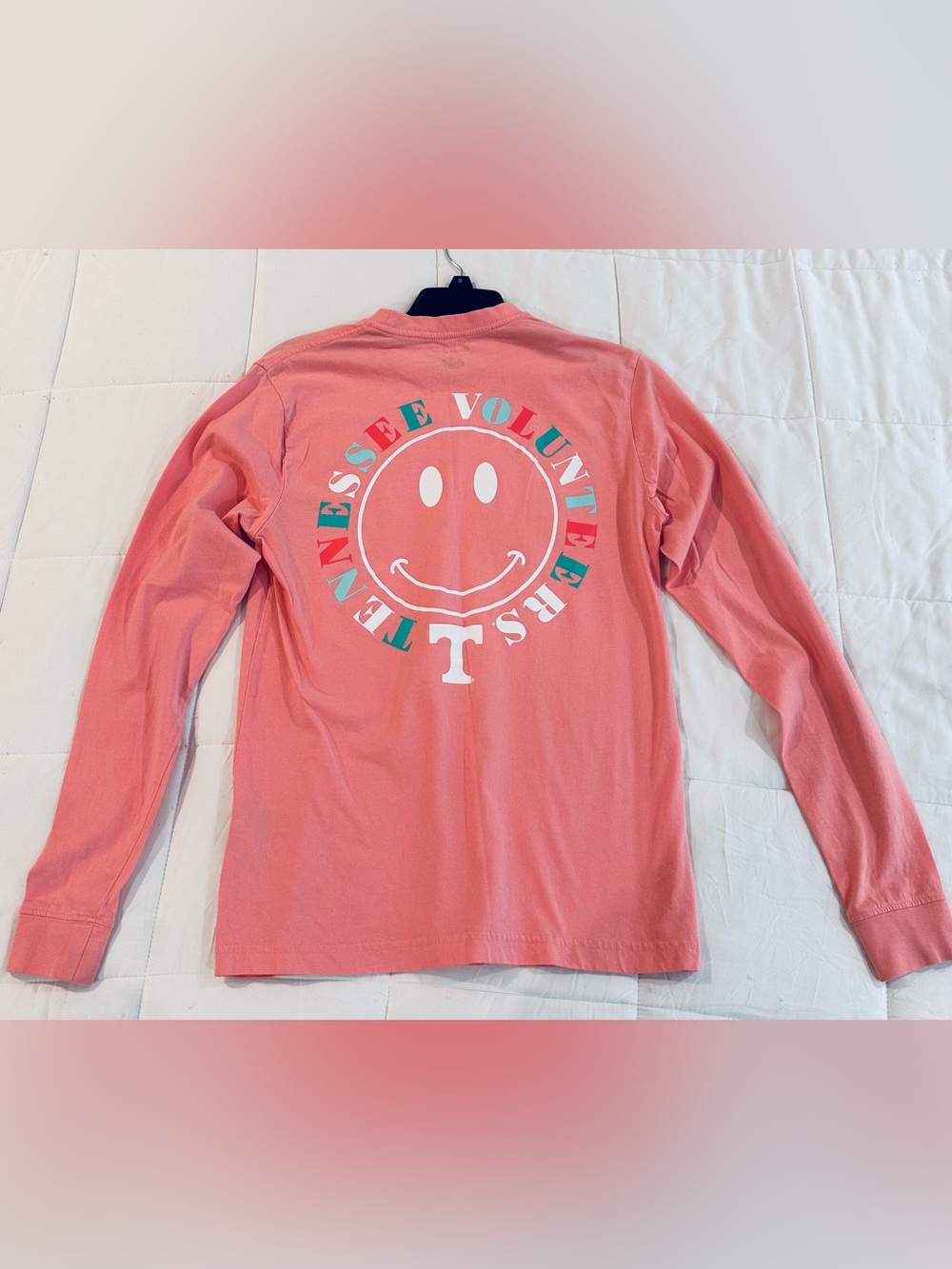 NEW UT Vols Pink Smile Long-Sleeve